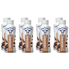 Nutrition-Plan Protein Shakes Milk Chocolate bottle shows 30g protein per serving for post-workout recovery.