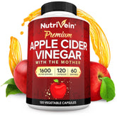 Nutrivein ACV with Mother bottle front view showing 1600 mg formula for digestion support