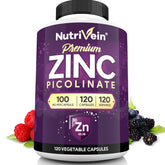 Nutrivein zinc picolinate 100mg bottle for easy daily nourishment