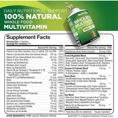Nutrivein vegan multivitamin capsules close-up for everyday nourishment.