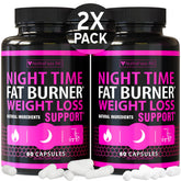 NuttraFaza INC night time weight loss pills twin bottle showcases nighttime appetite control