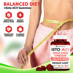 NuttraFaza Keto ACV Gummies serving ready to support digestion.