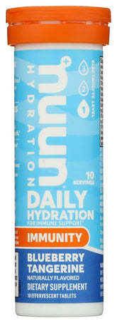 Nuun Immunity blueberry-tangerine tablets dissolve in water for refreshing hydration