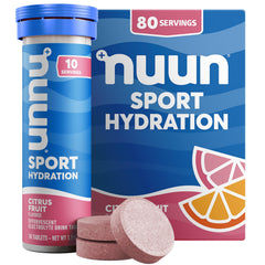 Nuun Sport tablets dissolving in water for quick hydration