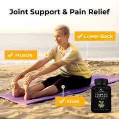 NuVitality Turmeric Curcumin label close-up with 95% curcuminoids