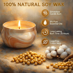 NVGCX Candles 8-Pack 8% French botanicals closeup, richer aroma and smoother scent throw.