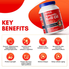 nyo3 krill oil label highlights astaxanthin and high phospholipid content.