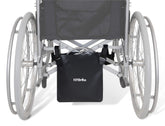 NYOrtho Urine Drainage Bag Holder attached discreetly to a wheelchair for privacy and accessibility.