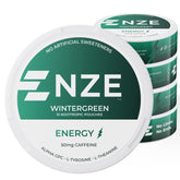 NZE Caffeine Nootropic Pouches Wintergreen can for quick clean energy