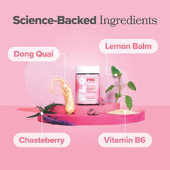 O Positiv FLO PMS gummies dispensing demonstrates easy daily dosage for consistent use.