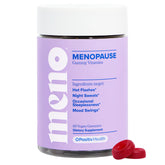 O Positiv MENO bottle closeup, easy menopause gummies.