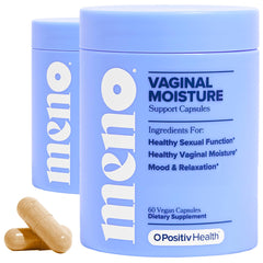 O Positiv MENO bottle and label on a clean surface, moisture support at a glance