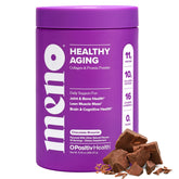 O Positiv MENO bottle pour showing chocolate brownie powder ready to mix for daily joint support