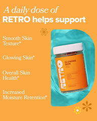 O Positiv Retro Gummy juicy peach texture invites tasty hydration and glow.