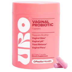 O Positiv URO bottle front for daily vaginal health support.