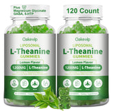 Oakevlp liposomal L-Theanine 1200mg bottle front for calm focus