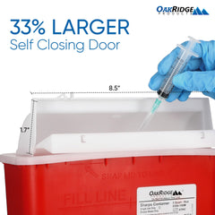 Oakridge 5-quart sharps container designed for home and professional use.