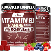 OALSE Thiamine B1 Gummies front view, berry flavor for daily energy support