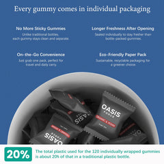 Vegan sugar-free OASIS FORCE calcium gummies for clean daily nutrition