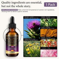 Oasis Force Milk Thistle Liquid drops under cap for easy daily dosing
