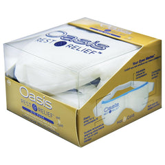 Oasis Rest & Relief eye mask washable cover for reusable, mess-free use.