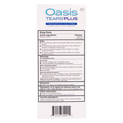 Oasis Tears Plus pack contains two 30-dose single-use containers for on-the-go use.
