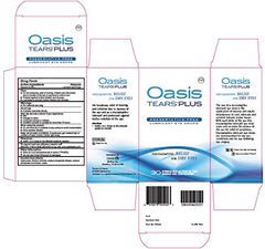 Oasis TEARS PLUS preservative-free packaging highlights gentle, everyday lubrication.