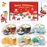 OBXIN Winter Fir candle in a patterned jar for a cozy living room ambience