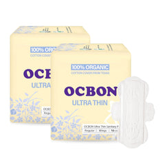 OCBON unscented ultra-thin pad with wings for daily protection.