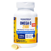 Oceanblue Omega-3 bottle with mini softgels for burpless daily support