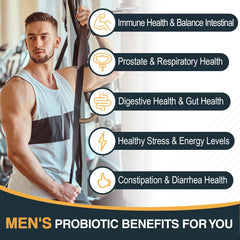 Ocshesally probiotics for men box packaging highlighting shelf-stable design.