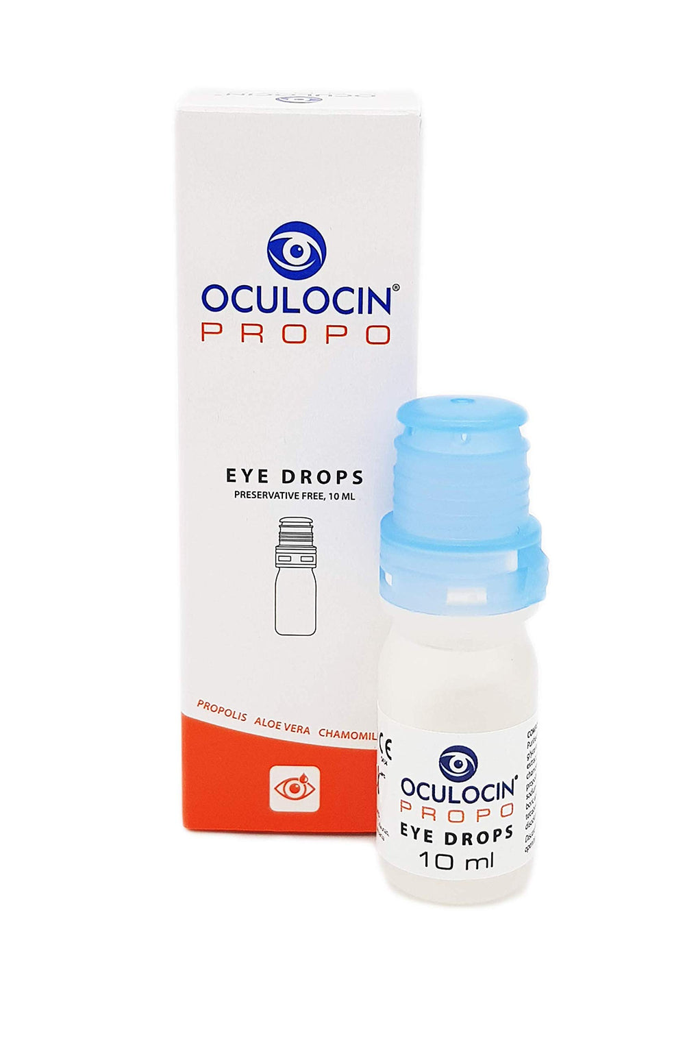 OCULOCIN Propo bottle front view showing a preservative-free soothing eye drop solution for daily comfort.