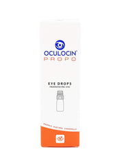 OCULOCIN Propo dropper in use delivering gentle relief for irritated eyes.