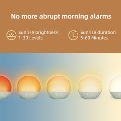 Odokee Sunrise Alarm Clock Bluetooth speaker streams music with clear 5W stereo sound