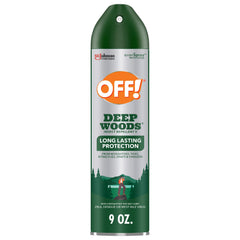 OFF! Deep Woods aerosol repelente de insectos para exteriores, protección duradera contra mosquitos.