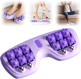 OFIGAS portable dual foot massager in blue, front view, for quick relief at home