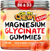 OH MY CHEWY center-filled magnesium gummies bottle showing 400 mg for daily calm.