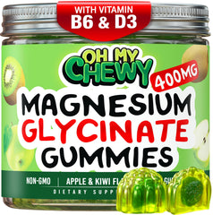OH MY CHEWY center-filled magnesium gummies bottle for family wellness