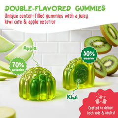OH MY CHEWY two-flavor gummies close-up showing fruity chew