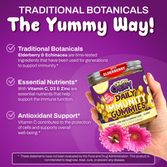 OH MY CHEWY includes vitamin C and zinc for everyday vitality.