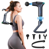 OILSAO 3in1 detachable massage gun with extension handle targets back and shoulders for deep tissue relief.