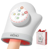 OILSAO hand massager with heat and compression showing soothing hand relief.