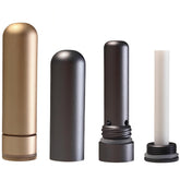 OiwMuOck gold metal nasal inhaler for durable, reusable aromatherapy on the go