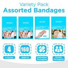 Individually wrapped OK TAPE bandages ensure clean, portable wound care.