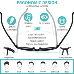 Okany gafas para niños leopardos con enfoque luz azul y protección UV