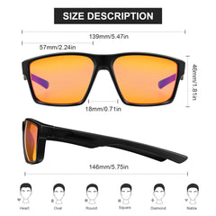 Okany gaming glasses side view shows headset compatibility for immersive play.