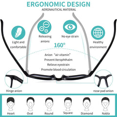 Okany Kids blue light glasses blue frame side view for easy device use