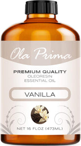 Ola Prima Vanilla Essential Oil 16oz bottle for diffusion and candles