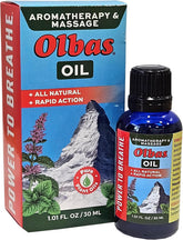 Olbas Massage Oil bottle being poured for a soothing massage.