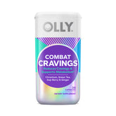 OLLY Combat Cravings bottle close-up showing a gluten-free daily option.